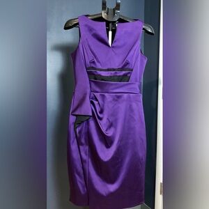 J. Mendel Purple Dress with Black Details